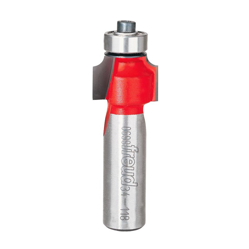 Freud 34-118 Router Bit, 3/4 in Dia Cutter, 2-1/2 in OAL, 1/2 in Dia Shank, 2-Cutter, Carbide