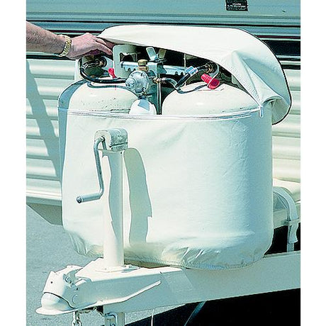 ADCO Double Propane Tank Cover, Polar White