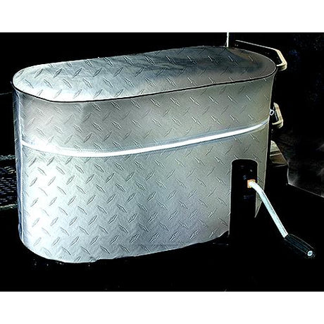 ADCO Double Vinyl Propane Tank Cover, Diamond Plated