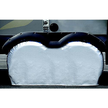 ADCO Diamond Plated Steel Vinyl (Silver) Tyre Gard, Multi Axle Double