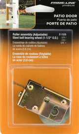Prime-Line D 1525 Roller Assembly, 1-1/2 in Dia Roller, 5/16 in W Roller, Steel, 1-Roller, K-Tab Mounting