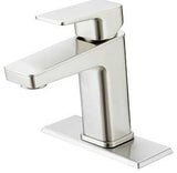 Boston Harbor FS6A0215NP Lavatory Faucet, 1.2 gpm, 1-Handle, 1, 3-Faucet Hole, Metal/Plastic, Brushed Nickel