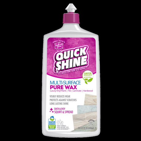 Quick Shine High Gloss Floor Wax Liquid 27 oz, Pack of 6