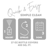 Quick Shine High Gloss Floor Wax Liquid 27 oz, Pack of 6