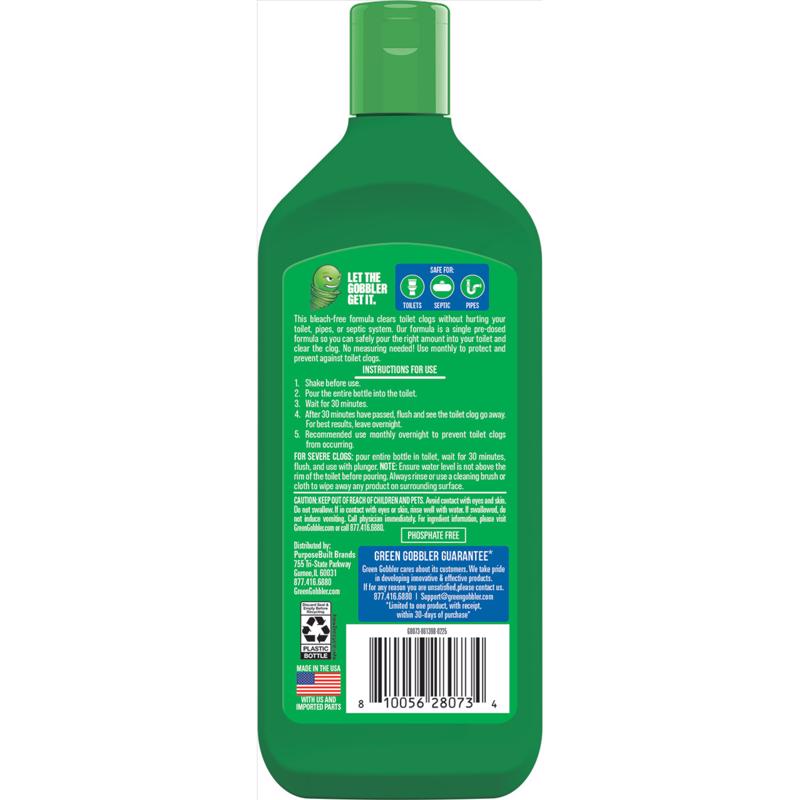 Green Gobbler Liquid Toilet Clog Remover 12 fl. oz., Pack of 6