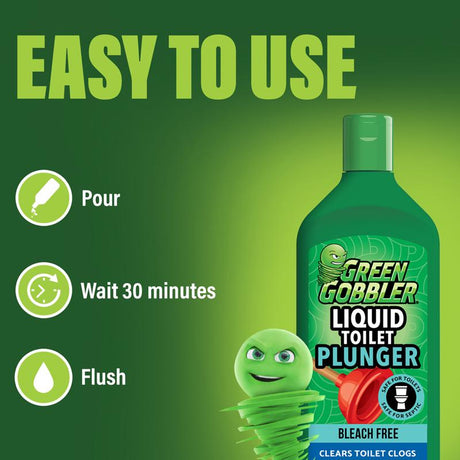 Green Gobbler Liquid Toilet Clog Remover 12 fl. oz., Pack of 6