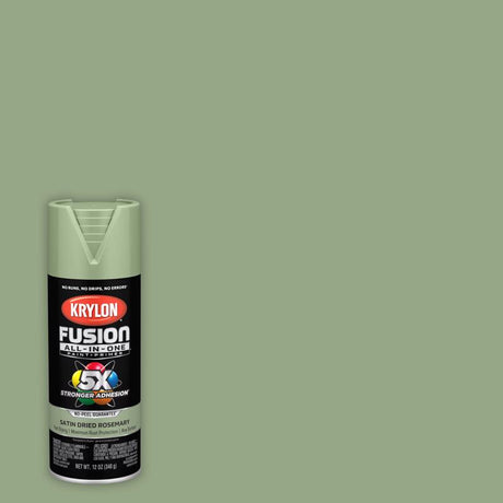 Krylon Fusion All-In-One Satin Dried Rosemary All-In-One Spray Paint 12 oz, Pack of 6