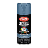 Krylon Fusion All-In-One Matte Worn Denim All-In-One Spray Paint 12 oz, Pack of 6