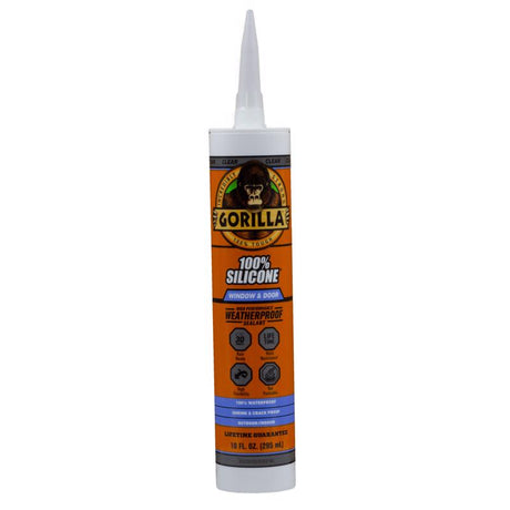 Gorilla White Silicone Window and Door Sealant 10 oz, Pack of 12