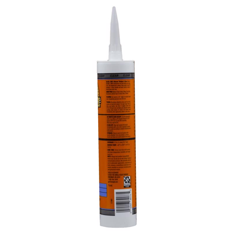 Gorilla White Silicone Window and Door Sealant 10 oz, Pack of 12