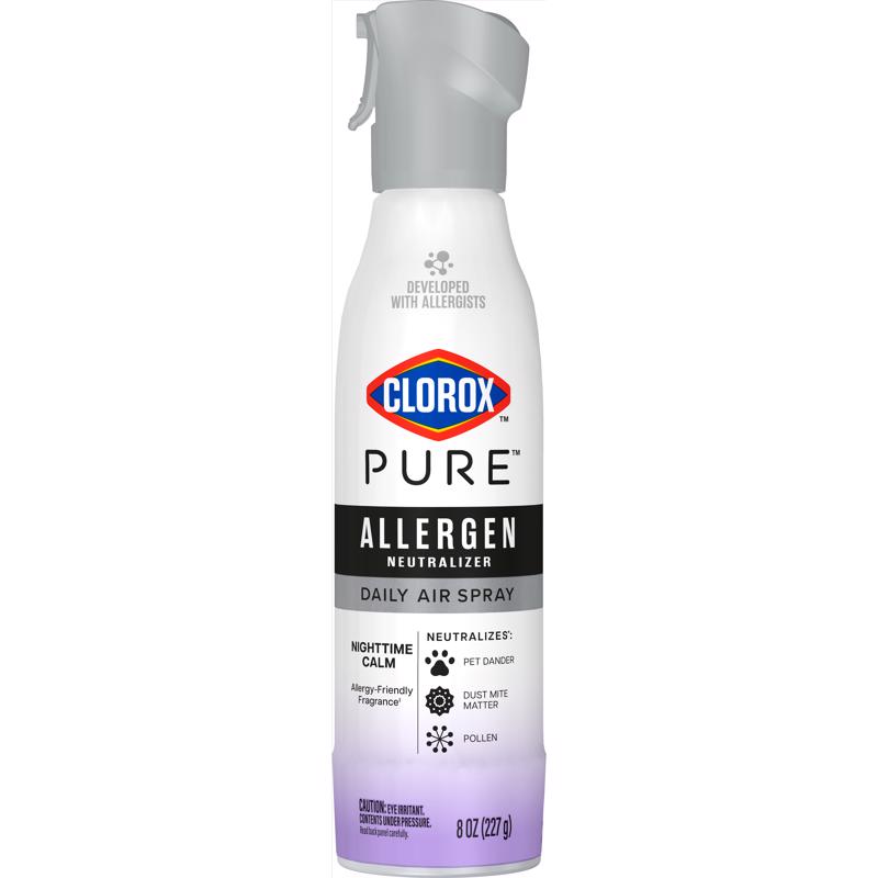 Clorox Pure Nighttime Calm Scent Air Freshener Spray 8 oz Aerosol 1 pk, Pack of 6