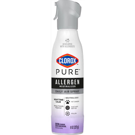 Clorox Pure Nighttime Calm Scent Air Freshener Spray 8 oz Aerosol 1 pk, Pack of 6