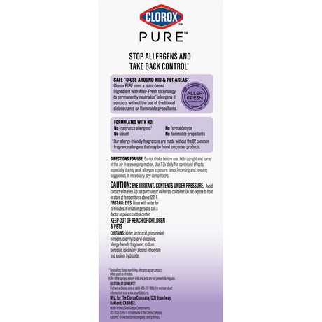 Clorox Pure Nighttime Calm Scent Air Freshener Spray 8 oz Aerosol 1 pk, Pack of 6