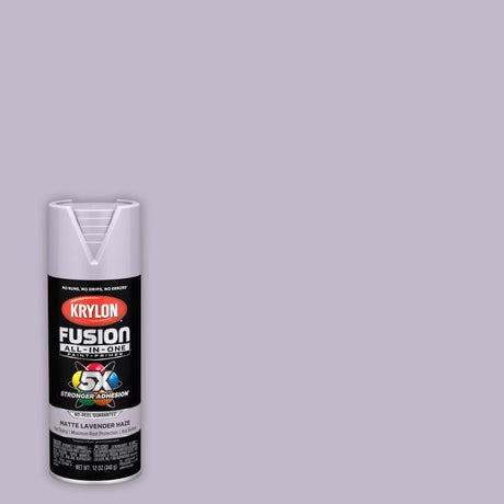 Krylon Fusion All-in-One Matte Lavender Haze Paint +Primer 12 oz, Pack of 6