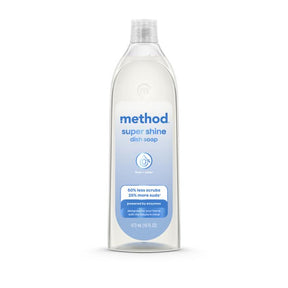 Method Super Shine Free & Clear Scent Liquid Dish Soap 16 oz 1 pk, Pack of 4