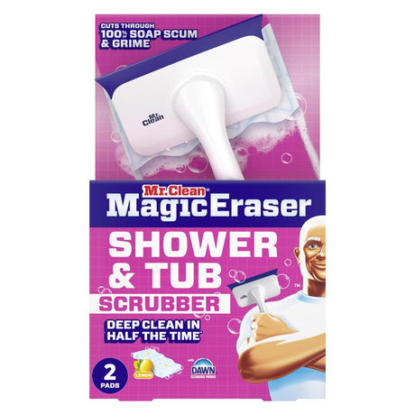 Mr. Clean Non-Scratch Scrubber For Bath and Shower 2 pk, Pack of 6