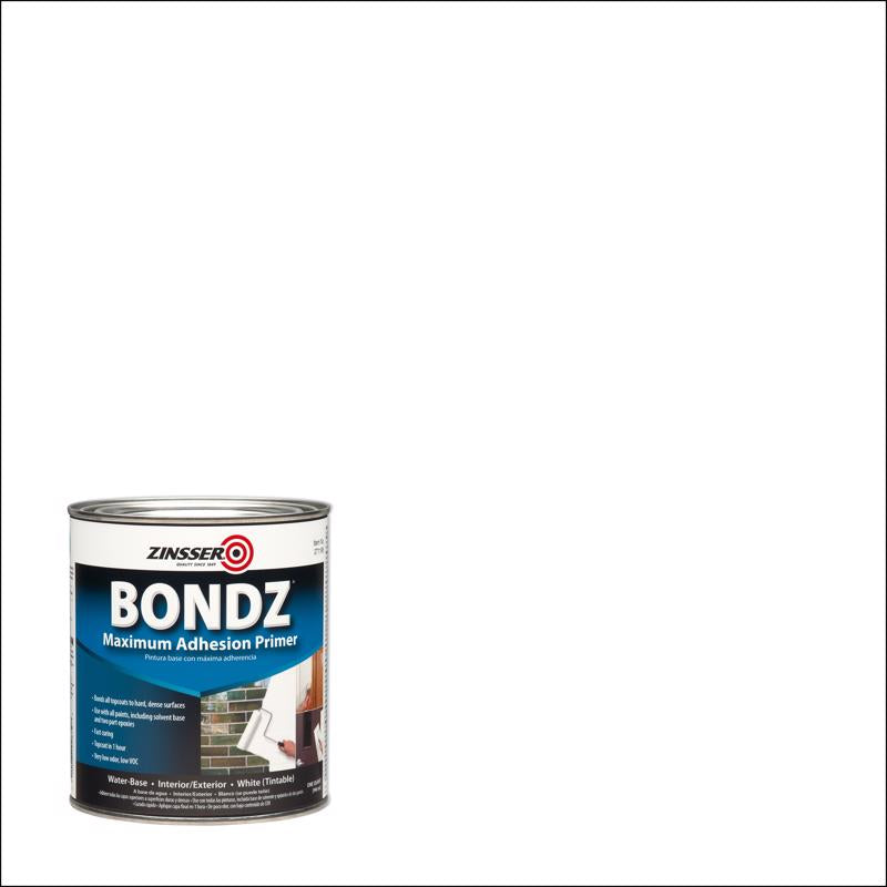Zinsser Bondz White Water-Based Maximum Adhesive Primer 1 qt, Pack of 4