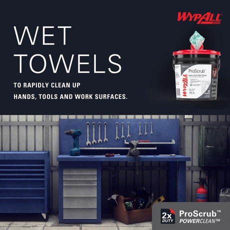 Wypall Polyester/Polyamide/Polypropylene Industrial Towels 12 in. W X 9.5 in. L 450 sheet 75 pk