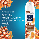 Glade Cashmere Woods Scent Air Freshener 7.3 oz Aerosol, Pack of 6
