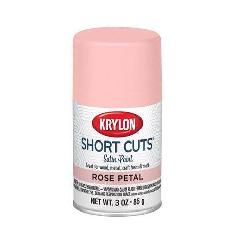 Krylon Short Cuts Satin Rose Petal Craft Spray Paint 3 oz, Pack of 6