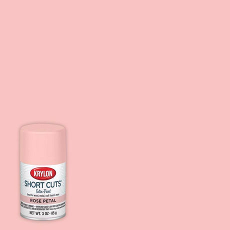 Krylon Short Cuts Satin Rose Petal Craft Spray Paint 3 oz, Pack of 6