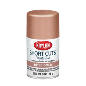Krylon Short Cuts High-Gloss Rose Gold Craft Spray Paint 3 oz, Pack of 6