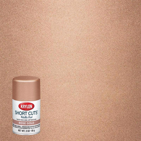 Krylon Short Cuts High-Gloss Rose Gold Craft Spray Paint 3 oz, Pack of 6