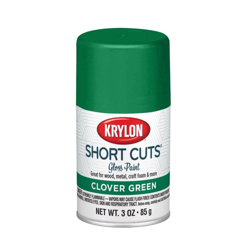 Krylon Short Cuts Gloss Clover Green Craft Spray Paint 3 oz, Pack of 6