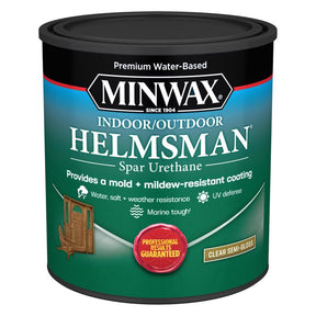 Minwax Helmsman Semi-Gloss Clear Water-Based Spar Urethane 1 qt