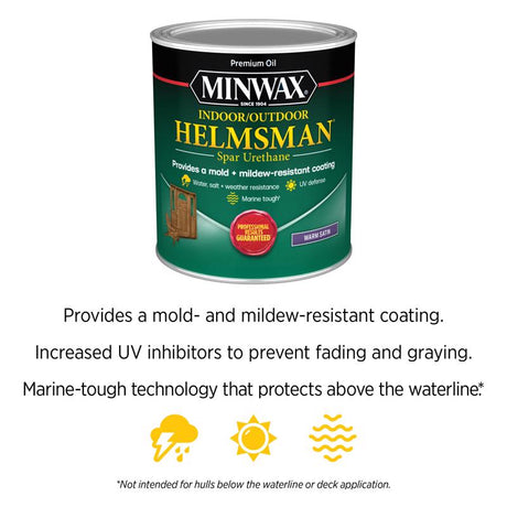 Minwax Helmsman Warm Gloss Clear Solvent-Based Spar Urethane 1 qt