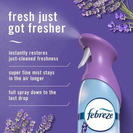 Febreze Twilight Lavender Scent Air Freshener 8.1 oz Aerosol 1 pk, Pack of 6