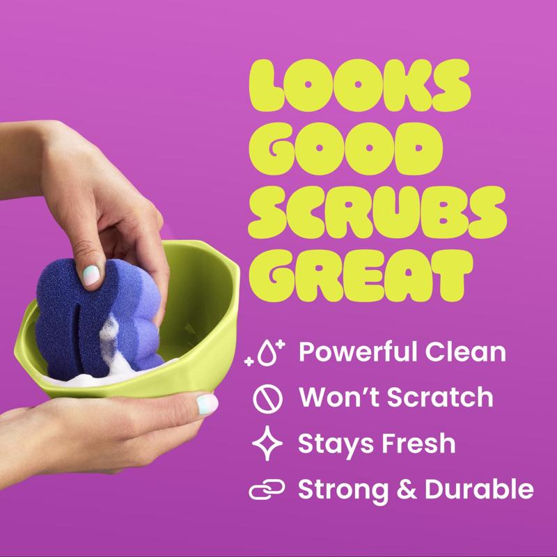 Scotch-Brite Medium Duty Scrubber Sponge For All Purpose 1 pk, Pack of 6