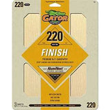 Gator AlumiNext 7266 Sanding Sheet, 11 in L, 9 in W, 220 Grit, Extra Fine, Aluminum Oxide Abrasive