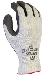 Showa ThermaFit 451L-09.RT Work Gloves, Unisex, L, 9 in L, Knit Wrist Cuff, Rubber, Dark Gray