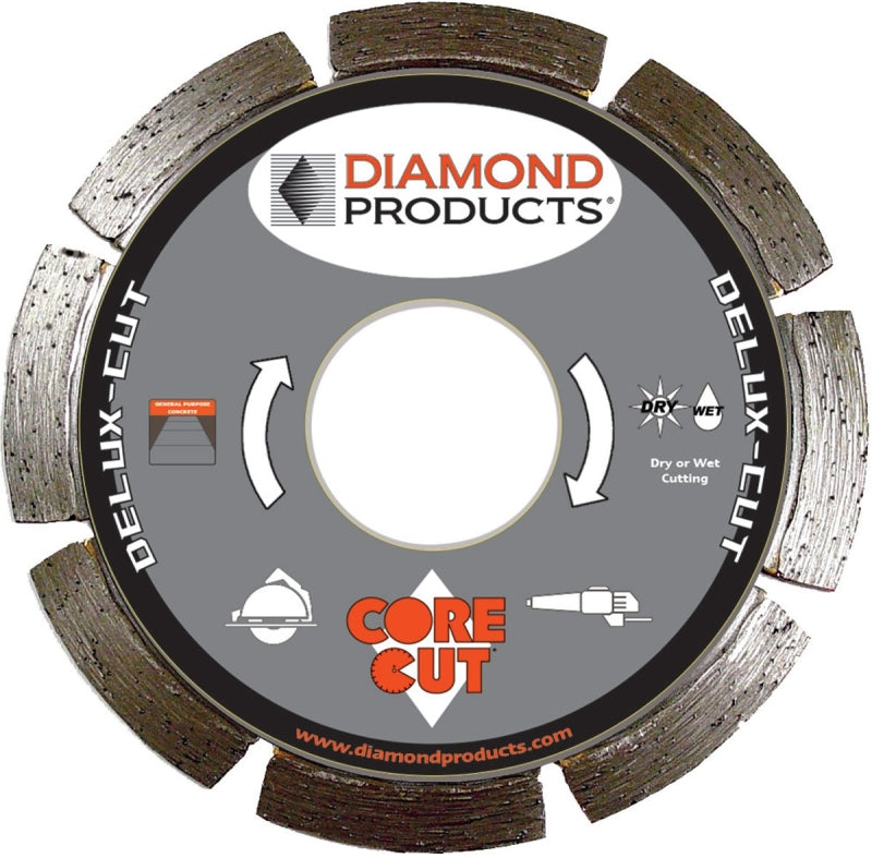 Diamond Products 20966 Circular Saw Blade, 4 in Dia, 7/8 in Arbor, 6-Teeth, Diamond Cutting Edge
