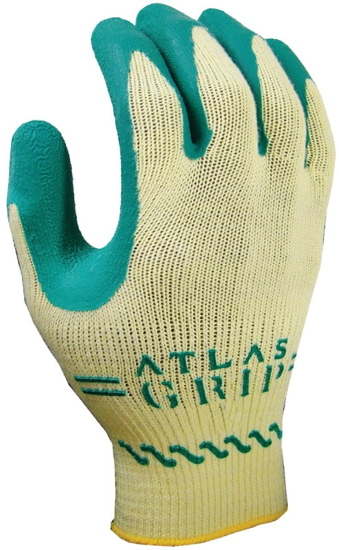 Showa 310GXS-06.RT Protective Gloves, XS, Knit Wrist Cuff, Green/Yellow