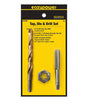 Eazypower 83726 Tap Die and Drill Set, 3-Piece, Tungsten Steel, Titanium Nitride-Coated