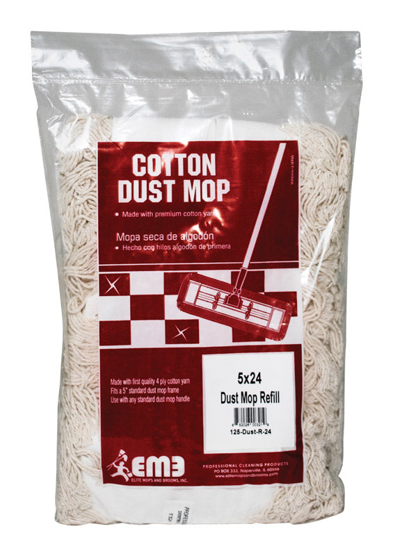 Elite Mops and Brooms Dust Cotton Mop Refill 1 pk