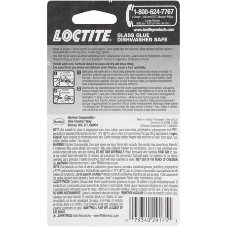 Loctite Glass Glue High Strength Glue Clear Glass Glue 2 gm, Pack of 6