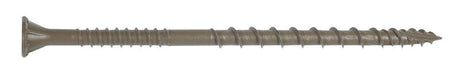Simpson Strong-Tie Deck-Drive DSVT DSVT3R5LB Deck Screw, #10 Thread, 3 in L, Variable Thread, Tan, Ribbed Flat Head
