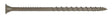 Simpson Strong-Tie Deck-Drive DSVT DSVT4R1LB Deck Screw, #10 Thread, 4 in L, Variable Thread, Tan, Ribbed Flat Head