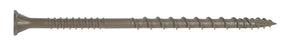 Simpson Strong-Tie Deck-Drive DSVT DSVT4R1LB Deck Screw, #10 Thread, 4 in L, Variable Thread, Tan, Ribbed Flat Head