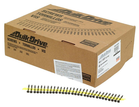 Simpson Strong-Tie DWC DWC158PS Screw, #6 Thread, 1-5/8 in L, Bugle Head, #2 Drive, Steel, Gray Phosphate