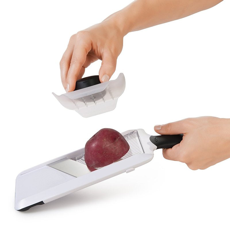 Good Grips 1119100V4 Series Mandoline Slicer, 3-3/4 in L, Stainless Steel Blade, Dishwasher Safe: Yes