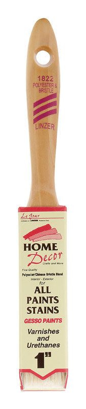 Linzer Home Decor 1 in. Flat Paint Brush, Pack of 12