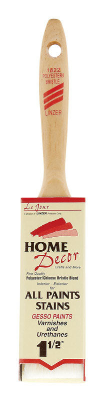 Linzer Home Decor 1-1/2 in. Flat Paint Brush, Pack of 12