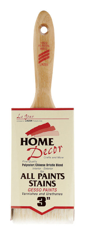 Linzer Home Decor 3 in. Flat Paint Brush, Pack of 12