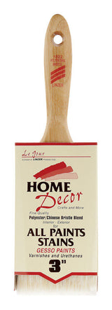 Linzer Home Decor 3 in. Flat Paint Brush, Pack of 12