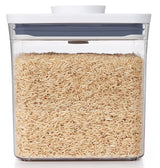 Good Grips POP 11233600 Food Container, 2.8 qt Capacity, Plastic, Clear, 6-1/2 in L, 6-1/2 in W, 6.3 in H