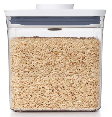 Good Grips POP 11233600 Food Container, 2.8 qt Capacity, Plastic, Clear, 6-1/2 in L, 6-1/2 in W, 6.3 in H